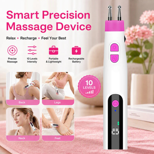 Digital Handheld Precision Massage Pen for Face and Body