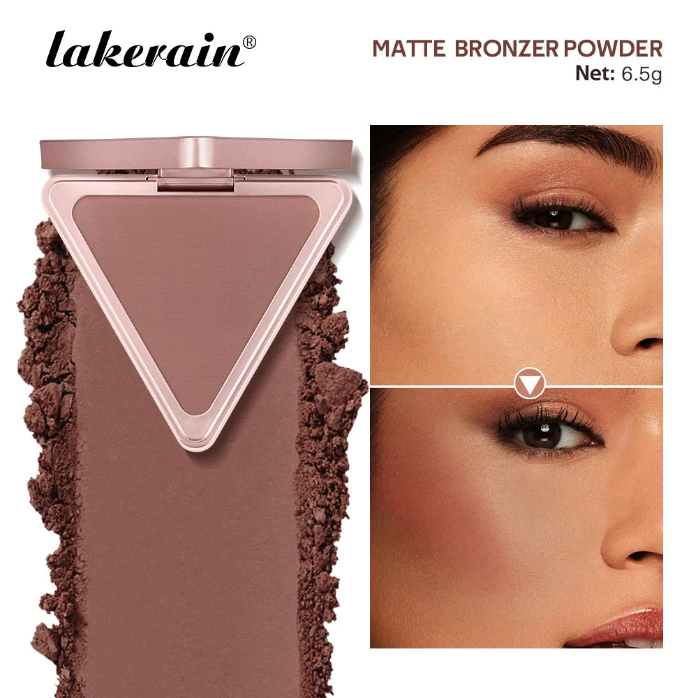 Long-Lasting Matte Bronzer Contour Powder for Face Shading - 7