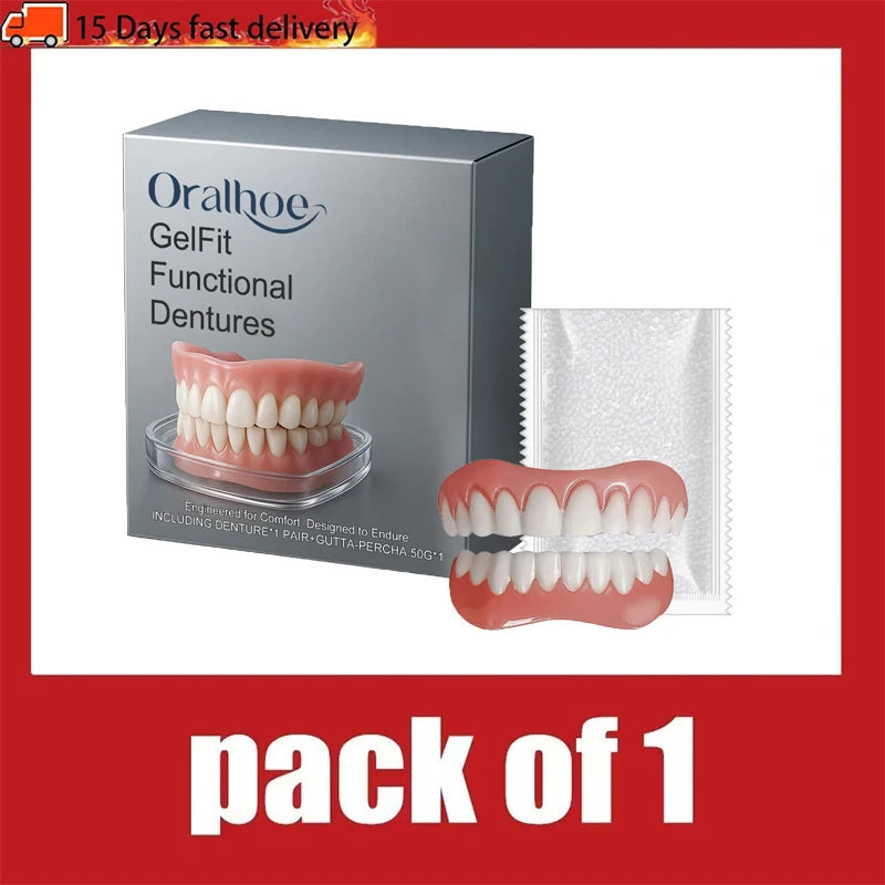 Comfortable Silicone Temporary Denture Set for Natural Smile
