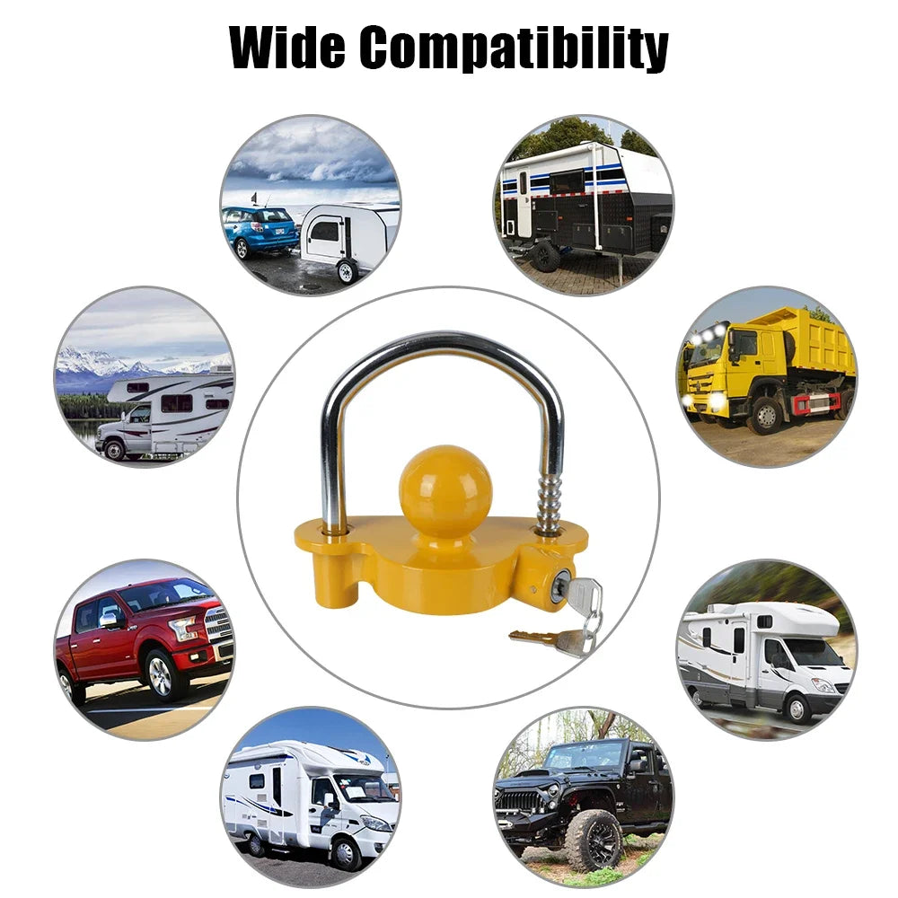 Heavy Duty Adjustable Trailer Hitch Coupler Lock