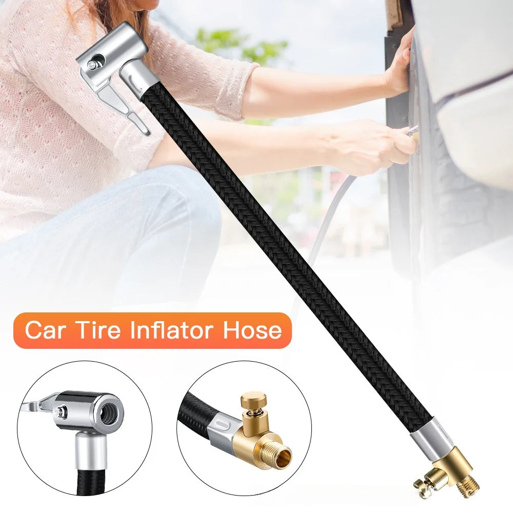 Locking Tire Inflator Air Hose with Release Valve