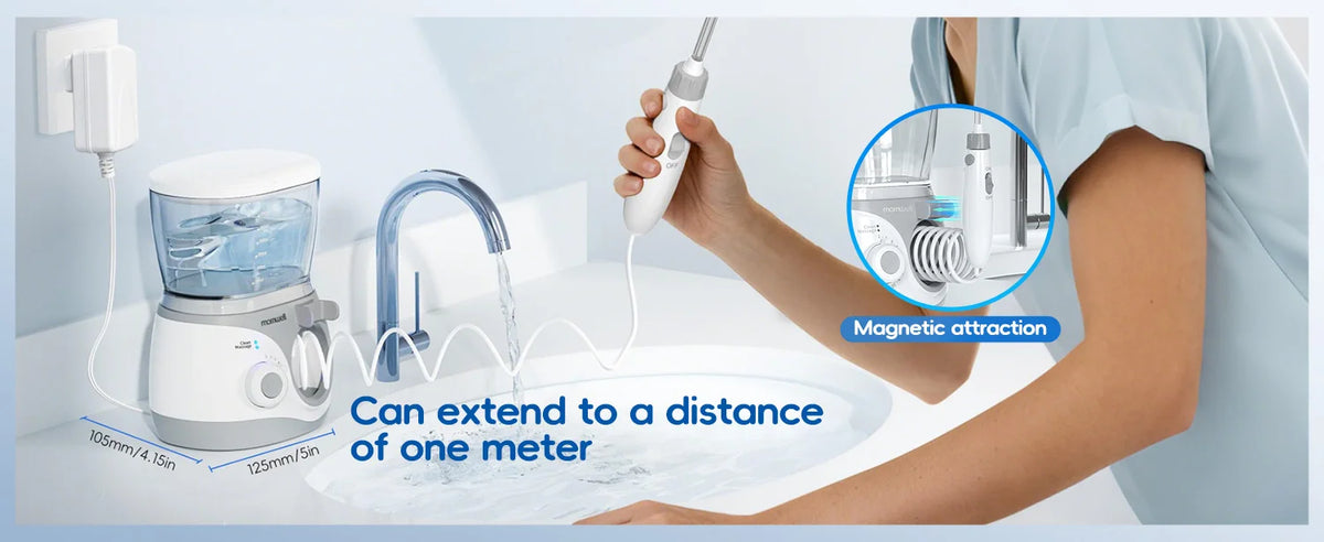 Electric Water Flosser with 8 Nozzles for Deep Oral Cleaning