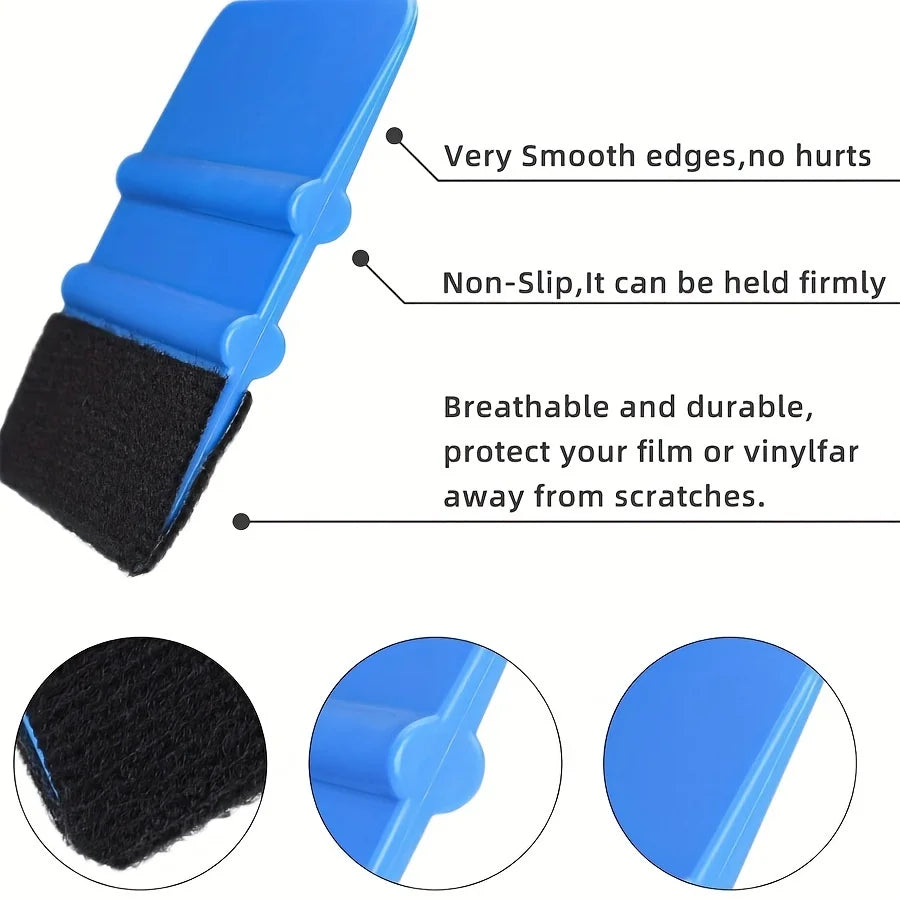 Suede Felt Squeegee Tool for Car Vinyl Wrap and Window Tint - 4