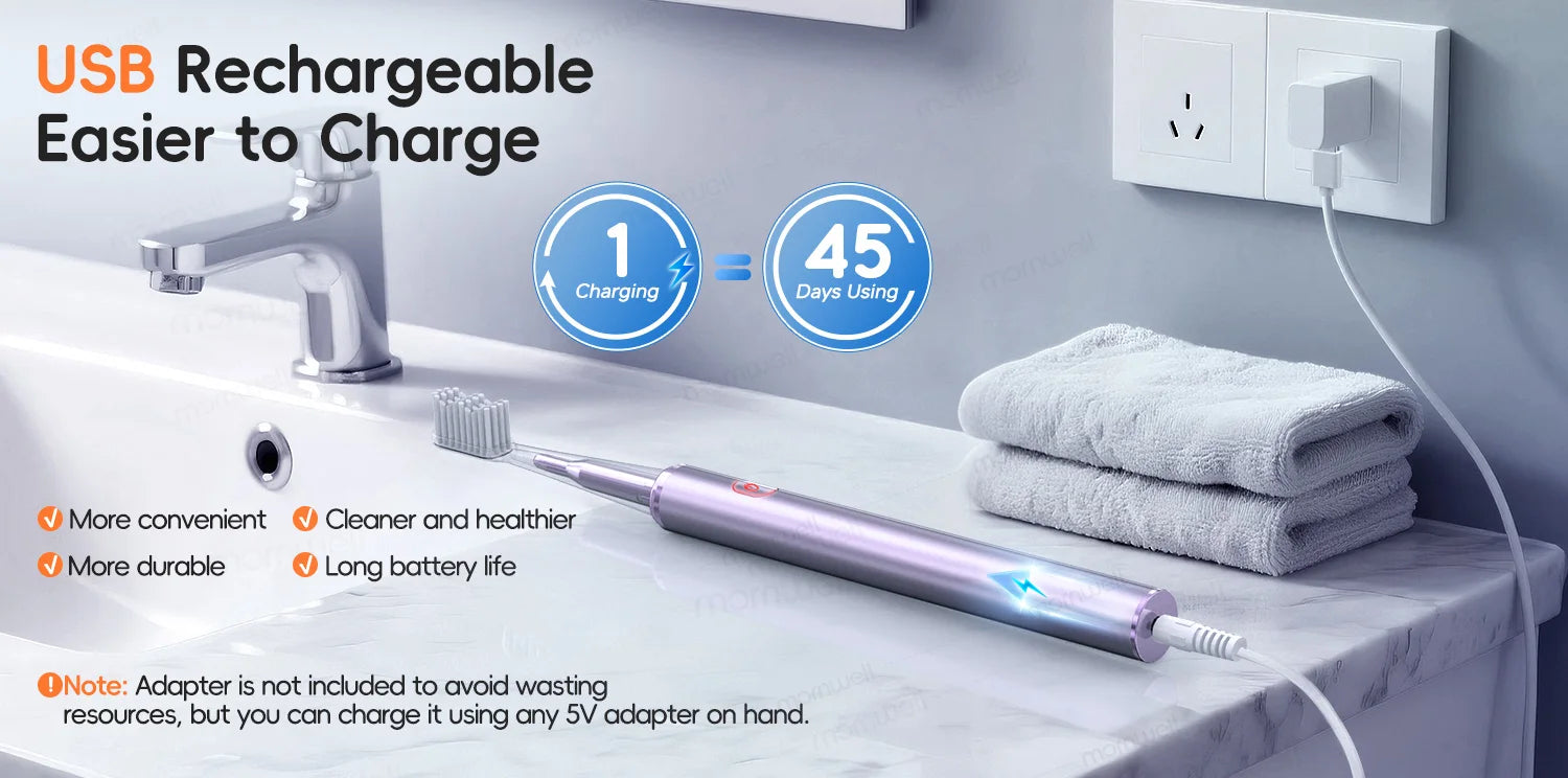 Portable Oral Care Kit: Water Flosser & Electric Toothbrush Set - 17