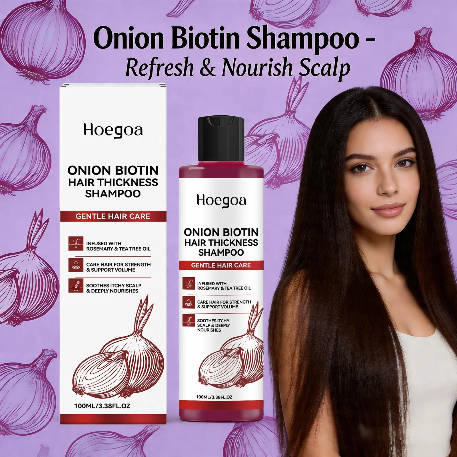 Onion Biotin Volumizing Shampoo for Hair Growth and Scalp Care - 9