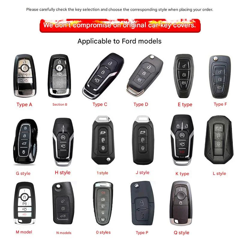 Protective Metal Car Key Fob Case Cover for Ford