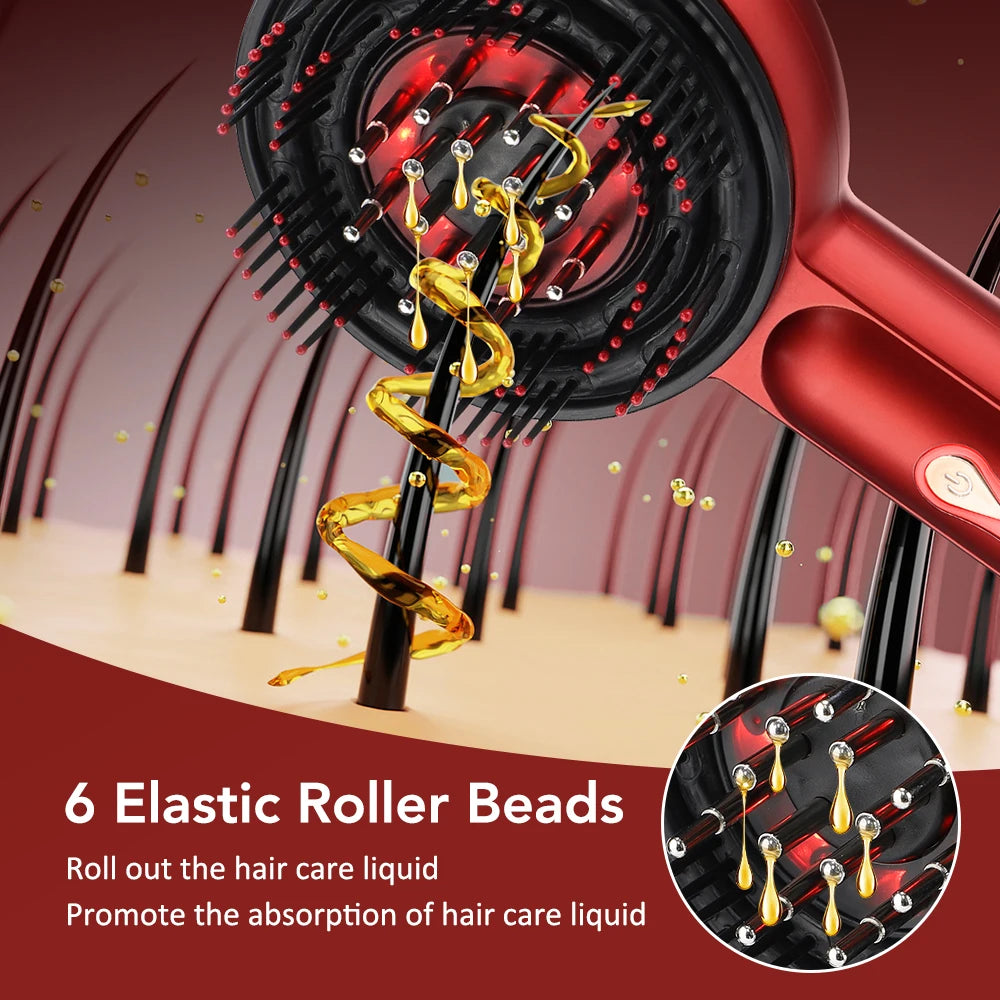 Electric Scalp Massager and Hair Growth Oil Applicator Comb