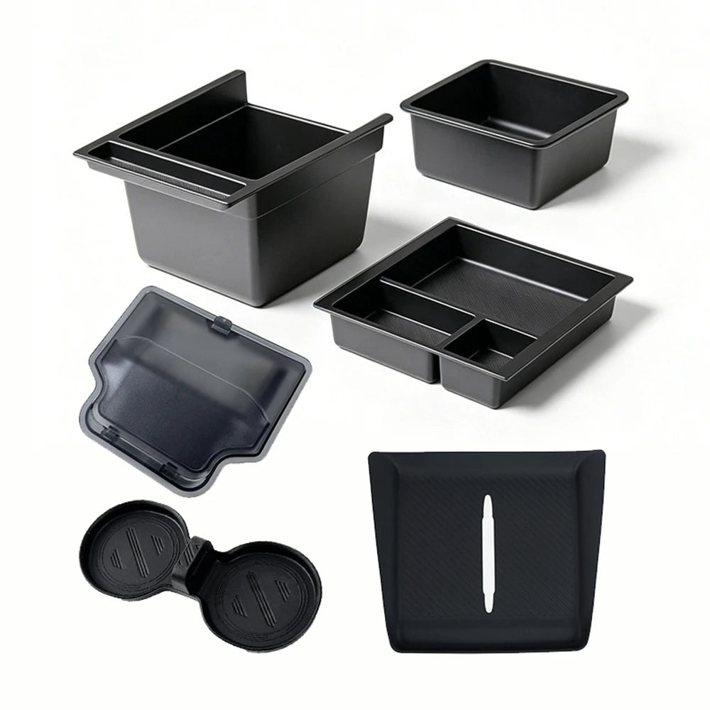 Center Console Organizer Tray Set for Tesla Model Y Long Wheelbase - 1