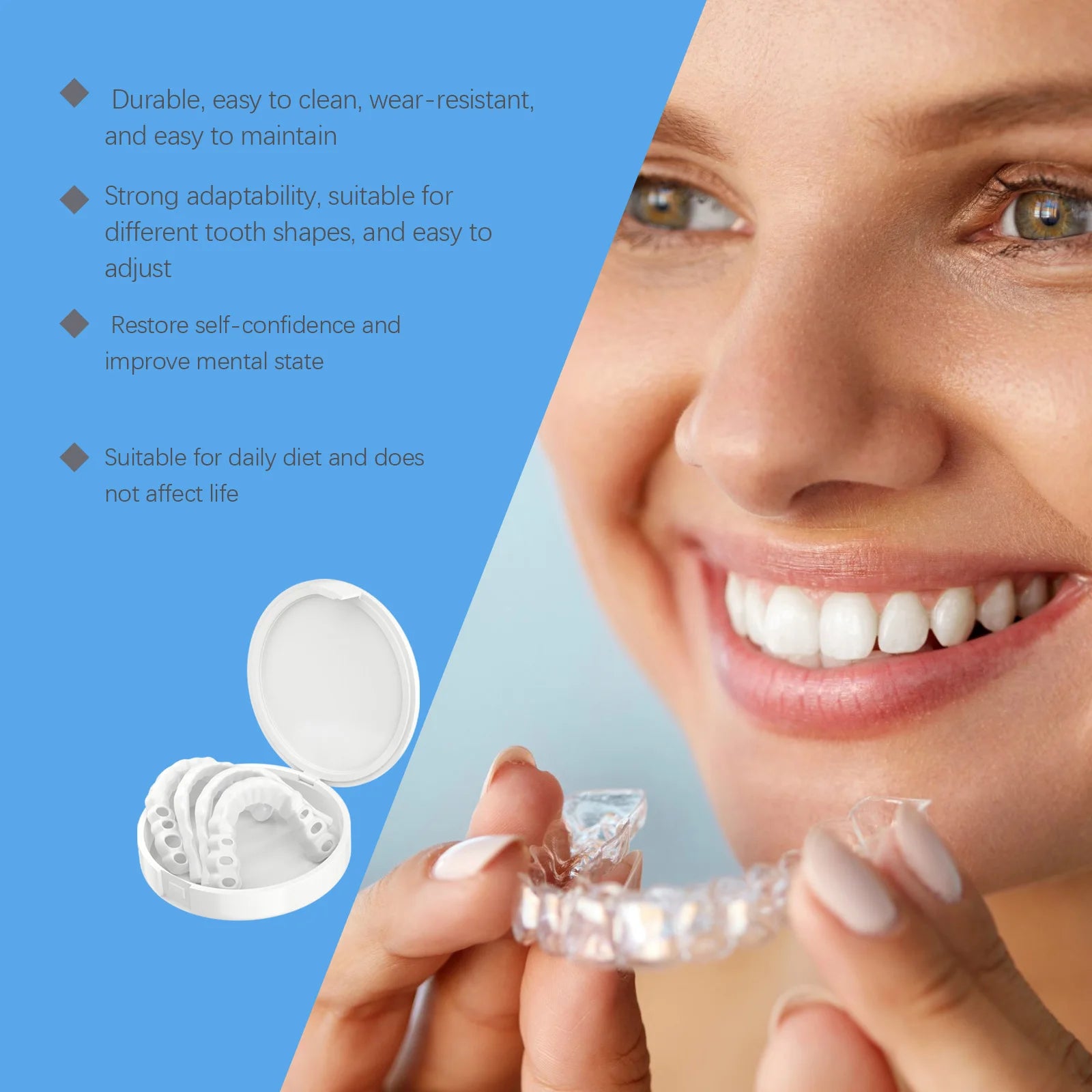 Adjustable Snap-On Smile Veneers for Missing or Broken Teeth - 19