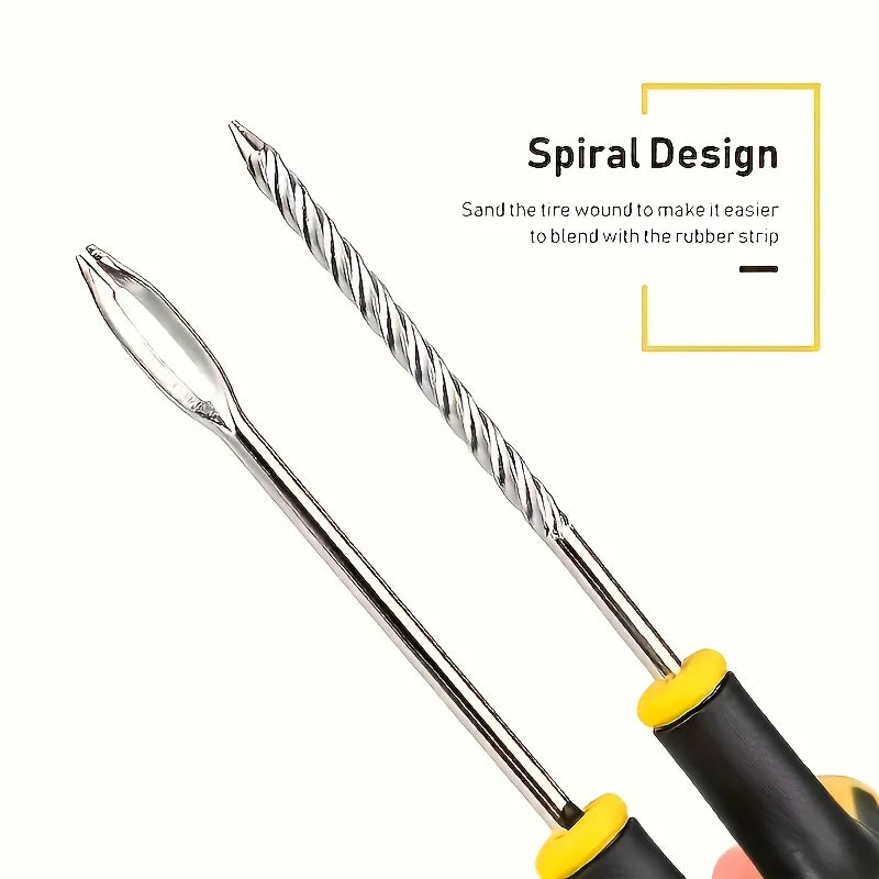 Portable Emergency Tire Puncture Repair Kit - 8