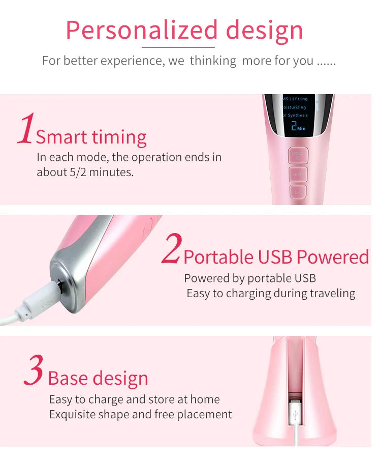 Micro-Current LED Facial Massager for Skin Tightening and Rejuvenation - 15