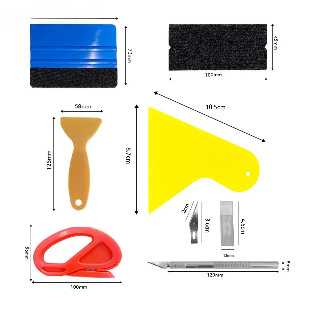 Professional Vinyl Wrap and Window Tinting Application Tool Kit - 6