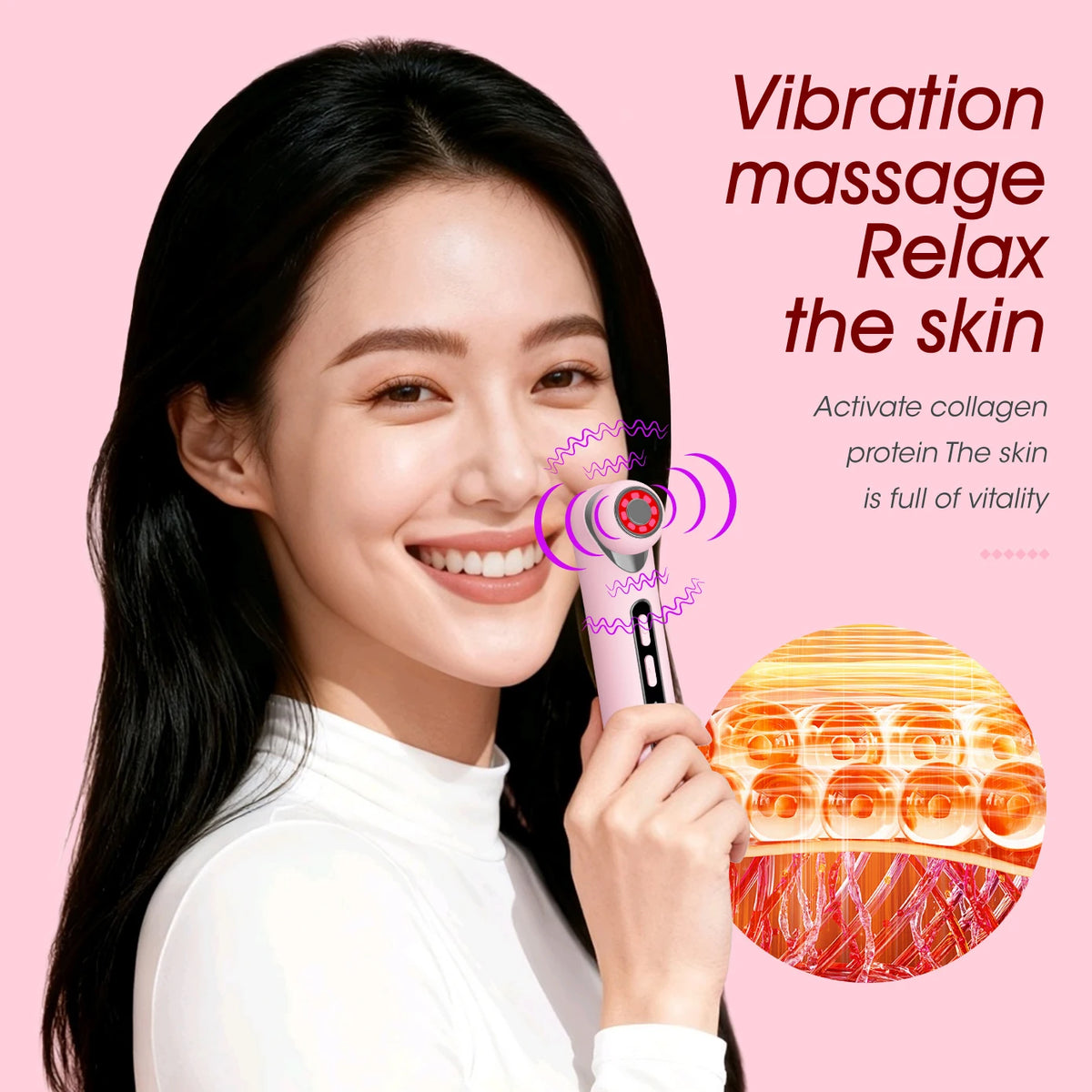 3-in-1 LED Photon Eye Facial Massager for Puffiness and Fine Lines