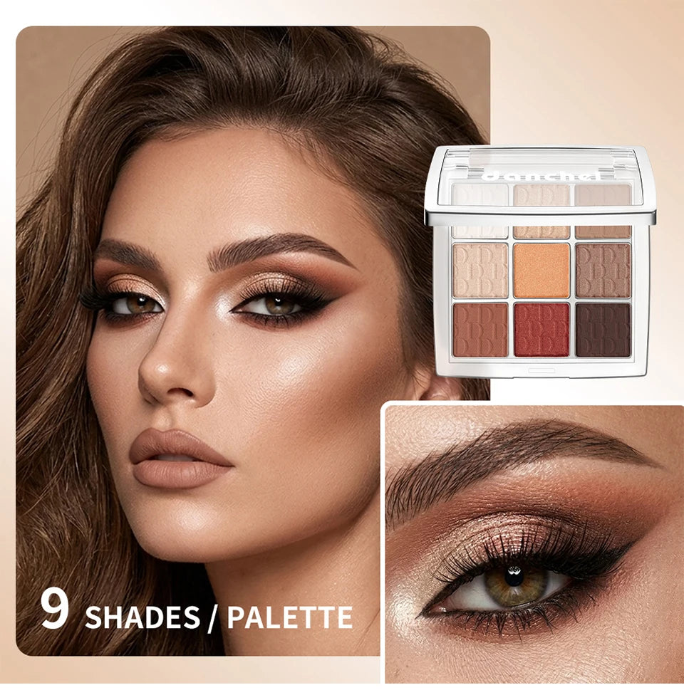9-Shade Pigmented Eyeshadow Palette for Versatile Makeup Looks - 9