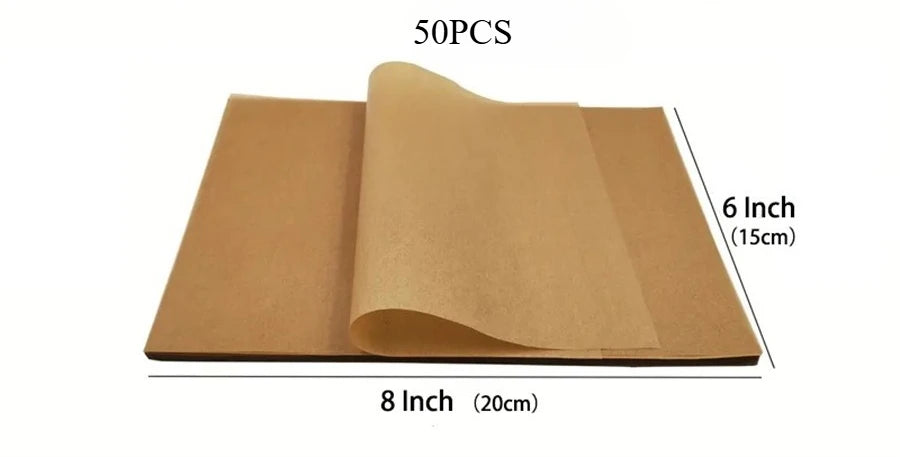 Non-Stick Unbleached Parchment Paper Sheets for Baking and Air Frying