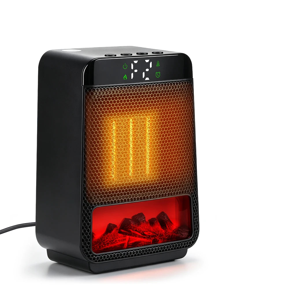 Portable Electric Space Heater with Ambient Flame Light - 30