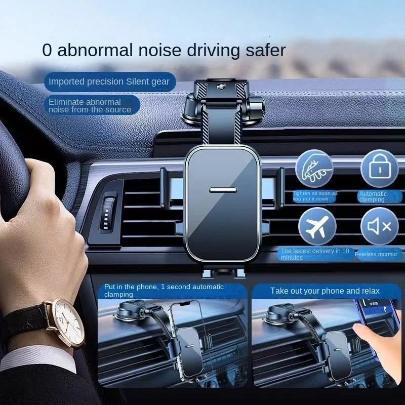 Universal 360-Degree Foldable Car Phone Holder with Vacuum Suction