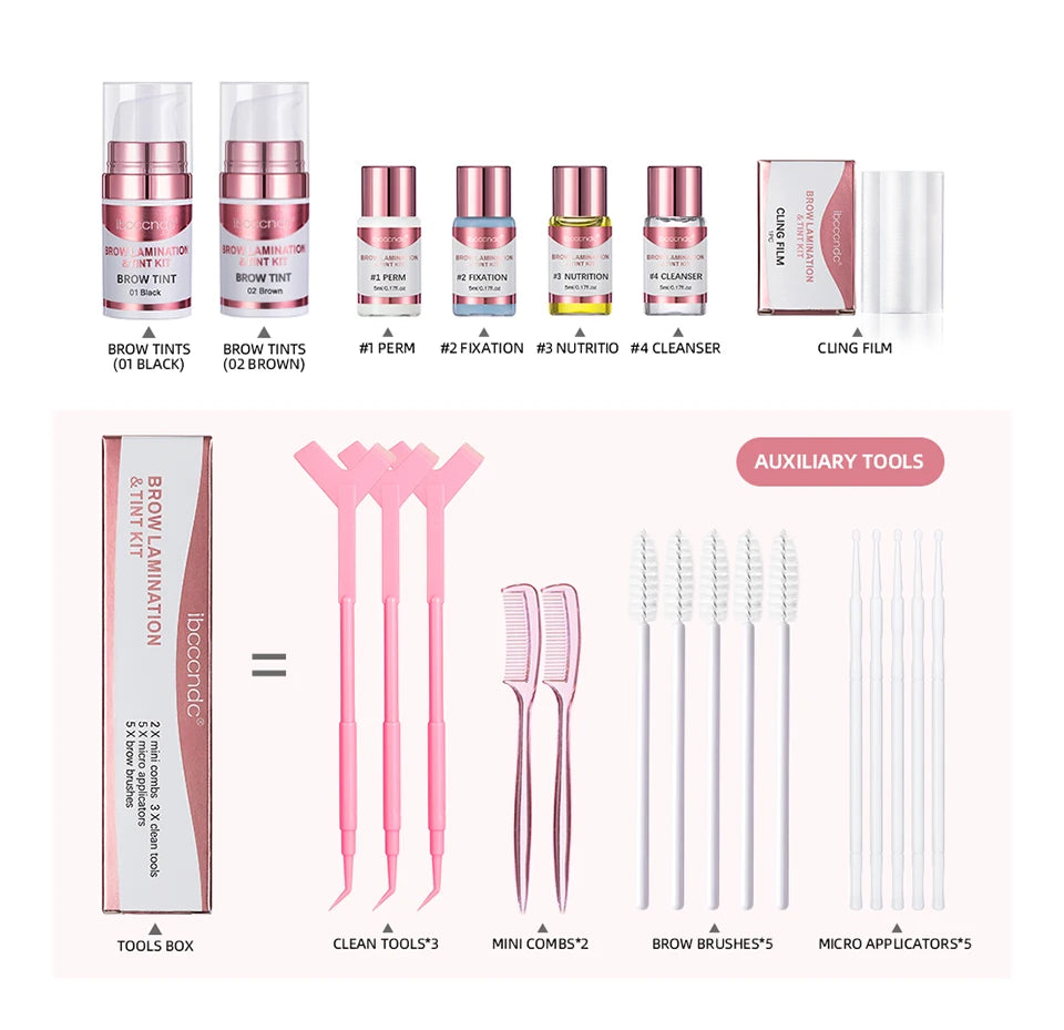 Professional Eyebrow Lamination and Tinting DIY Kit