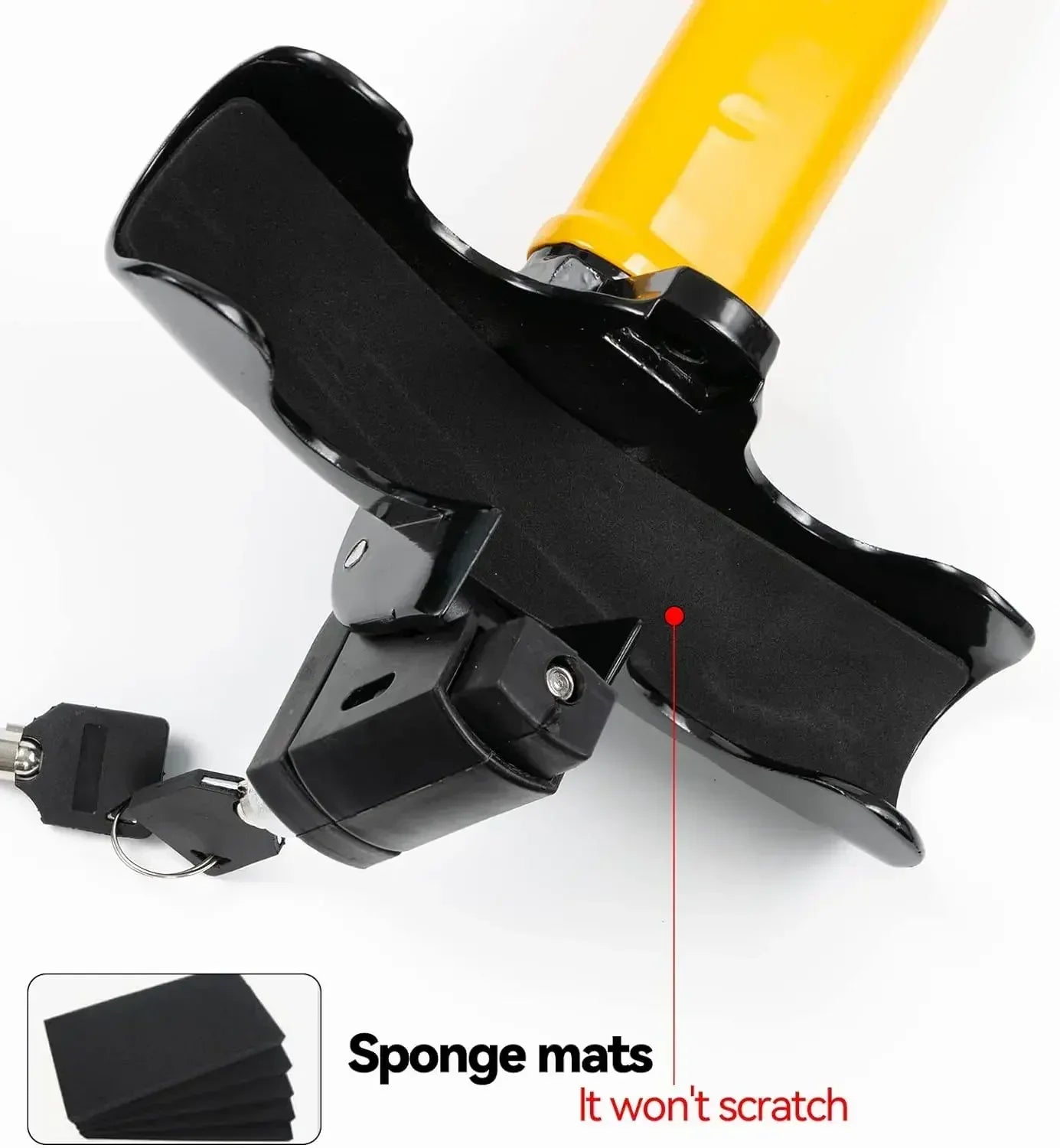 Heavy Duty T-Shaped Anti-Theft Car Steering Wheel Lock - 10