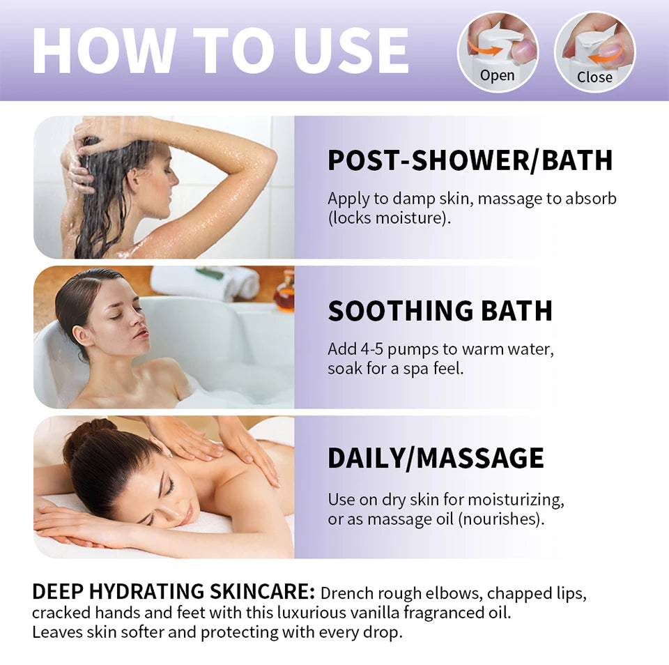 Vanilla Hydrating Body Oil for Dry Skin