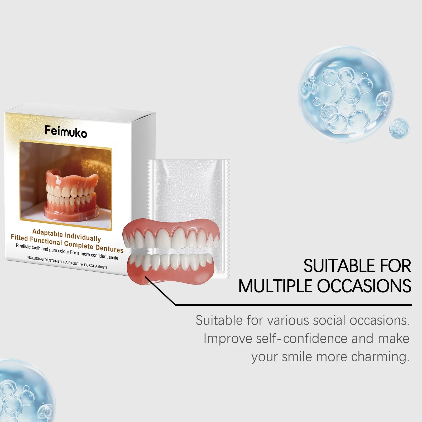 Custom Fit Cosmetic Denture and Reline Kit for Confident Smile - 15