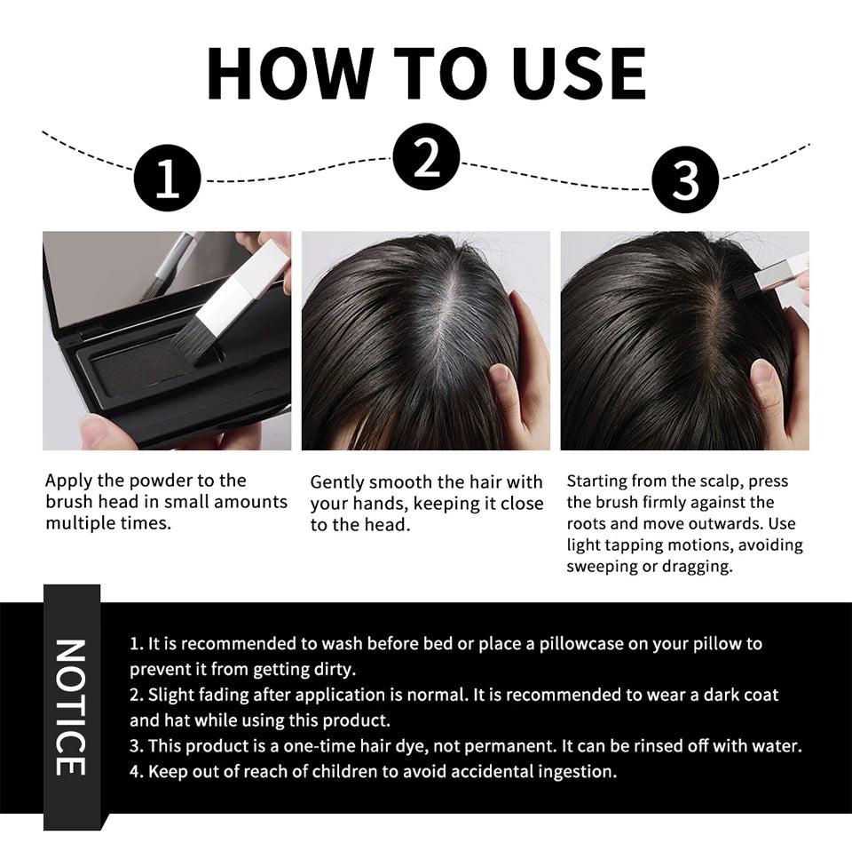 Waterproof Hairline Shadow and Root Cover Up Powder