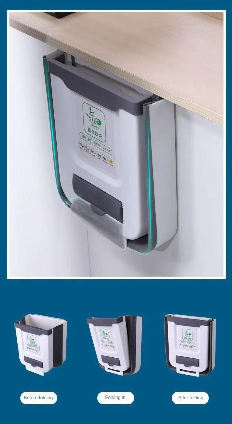 Foldable Hanging Trash Can for Kitchen and RV - 8