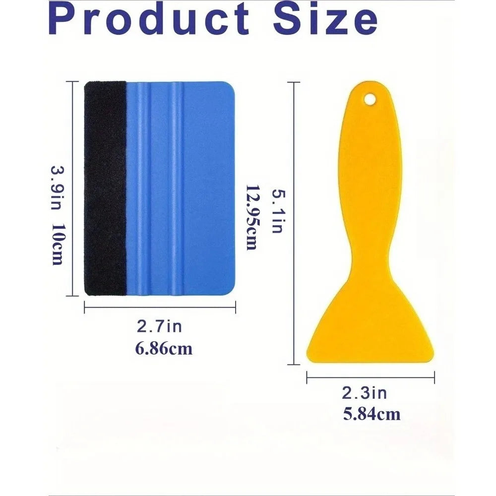 Felt Edge Squeegee Kit for Vinyl Wrapping and Window Tint