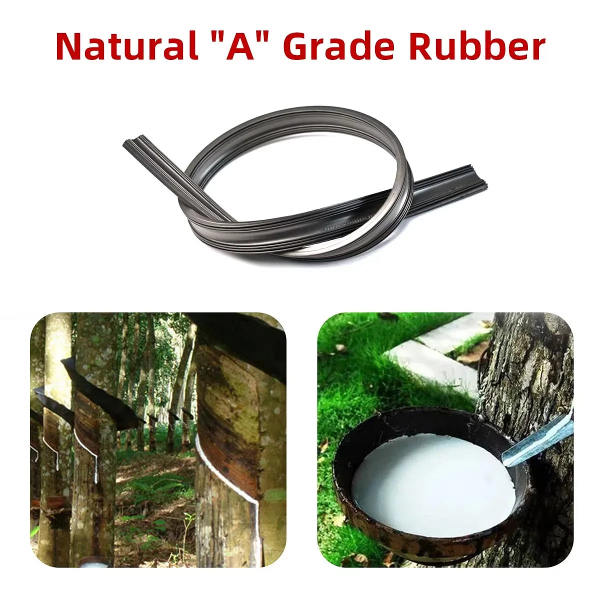 Universal Frameless Car Wiper Blade Replacement Rubber Refill Strips - 5