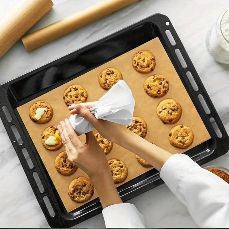 Non-Stick Unbleached Parchment Paper Sheets for Baking and Air Frying - 9
