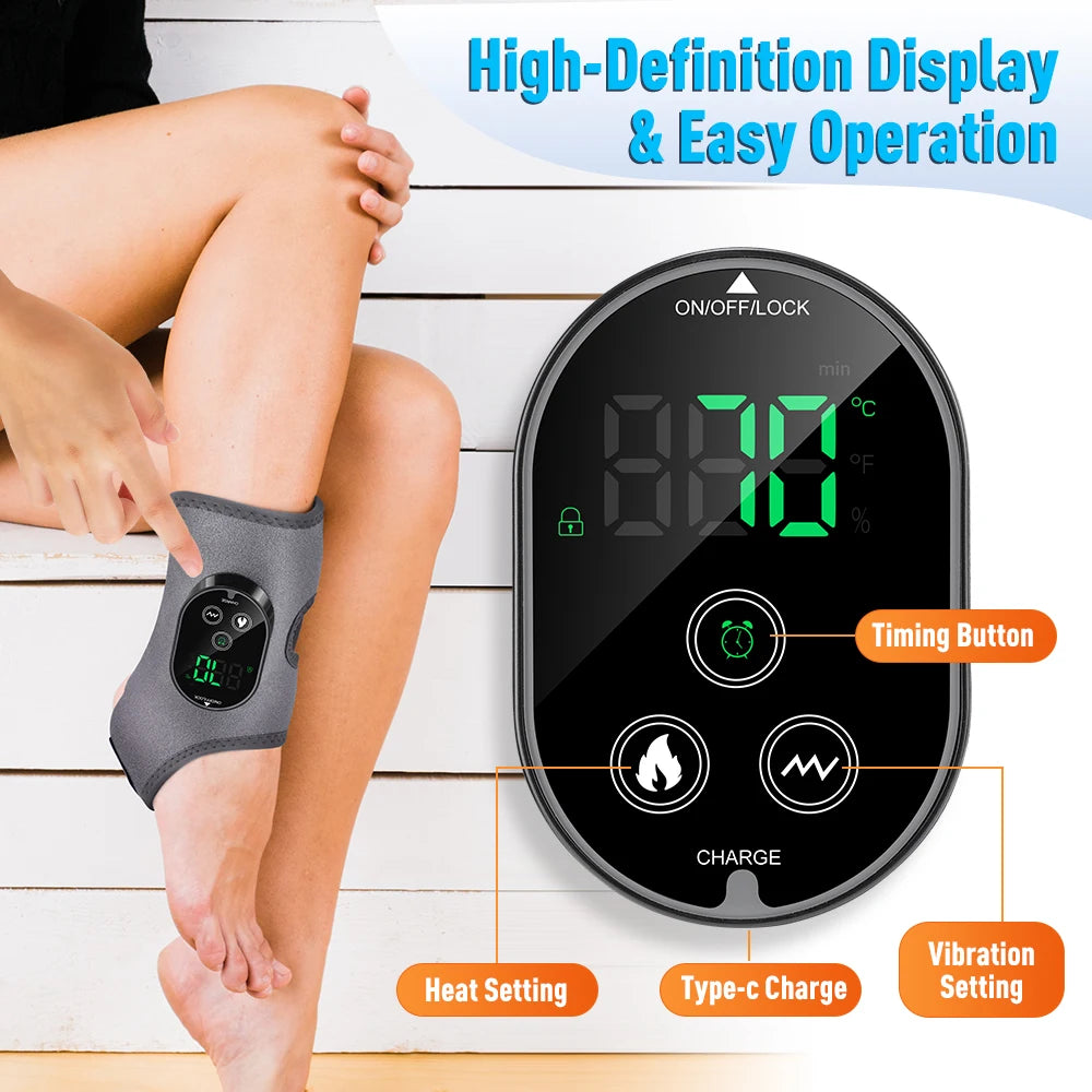 Heated Vibration Ankle and Calf Massage Wrap - 12