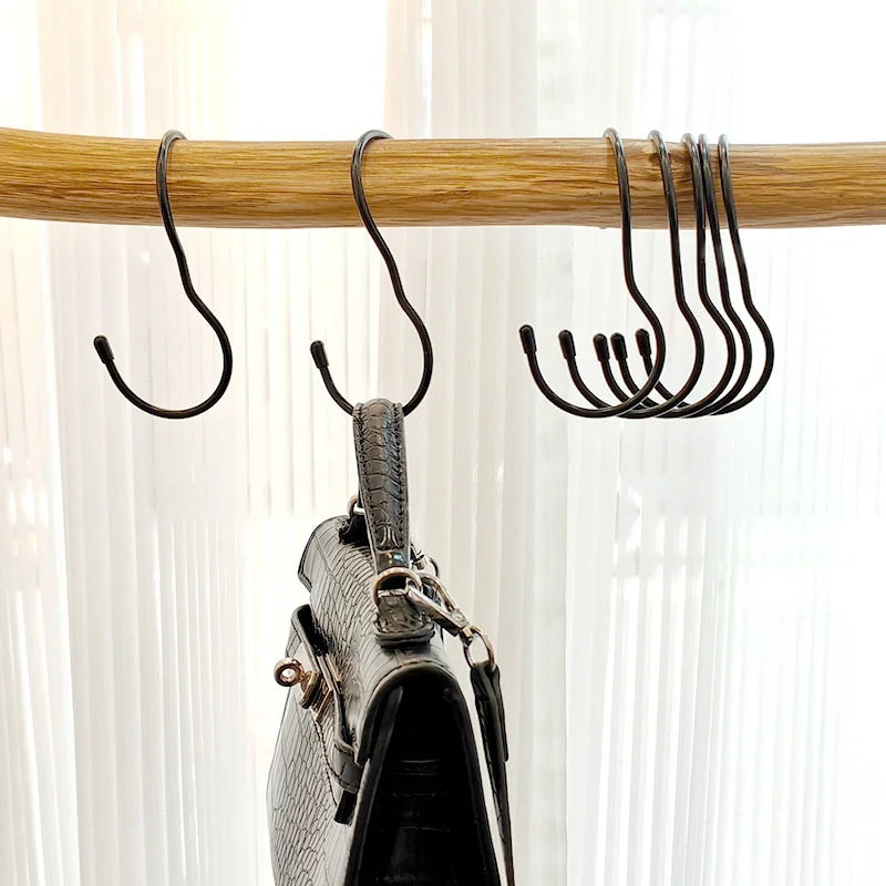 Stainless Steel S-Shaped Storage Hooks for Closet and Kitchen - 11