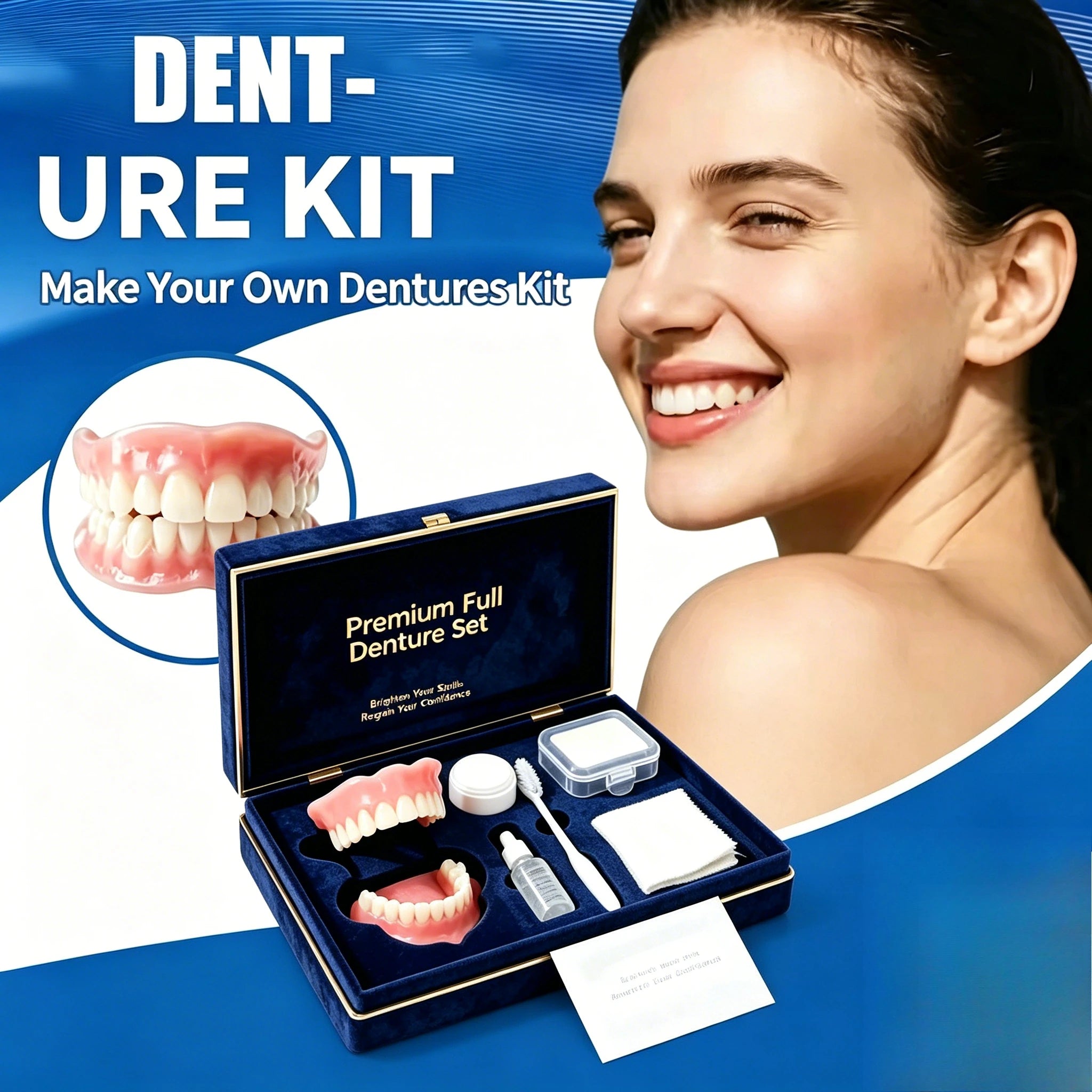 Comfort Silicone Full Mouth Denture and Dental Care Kit - 3