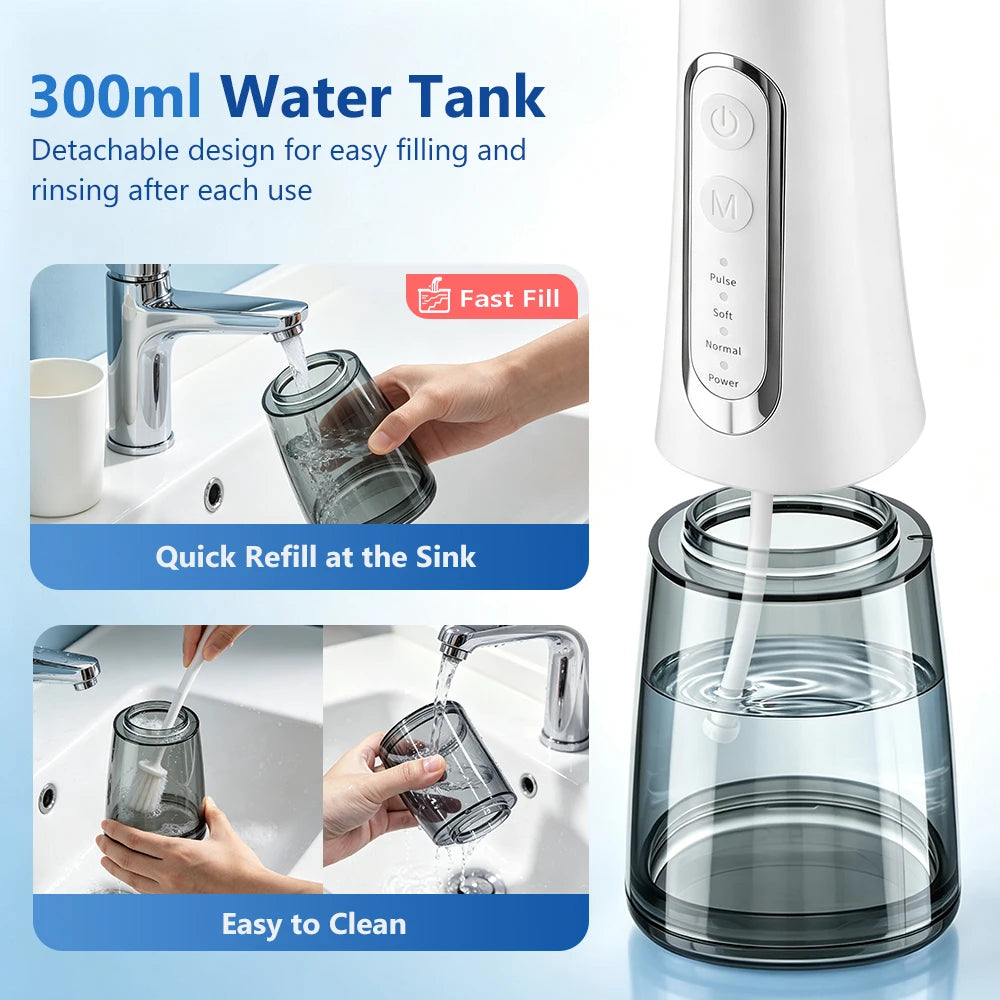 Cordless Water Dental Flosser for Teeth and Braces Cleaning - 10