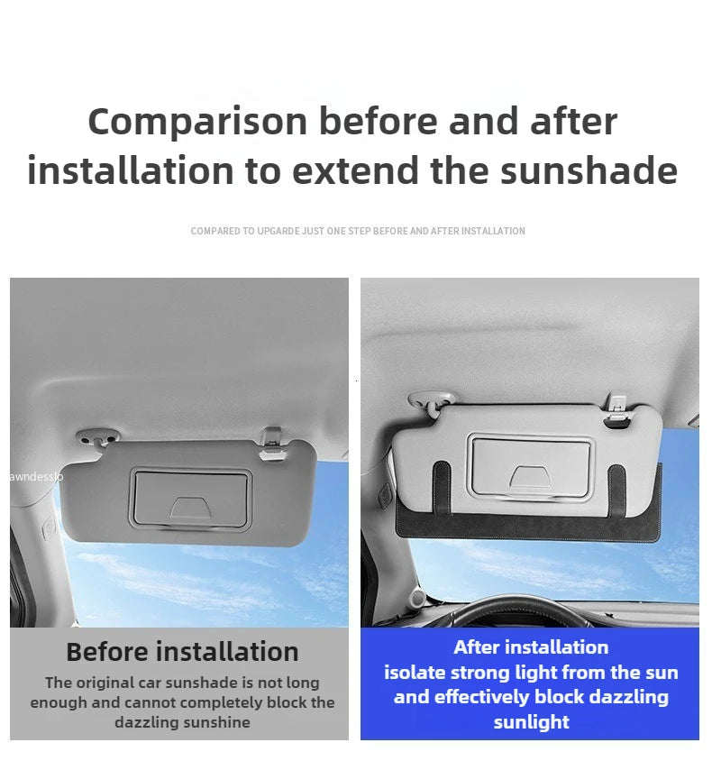 Anti-Glare Car Sun Visor Extension Shield