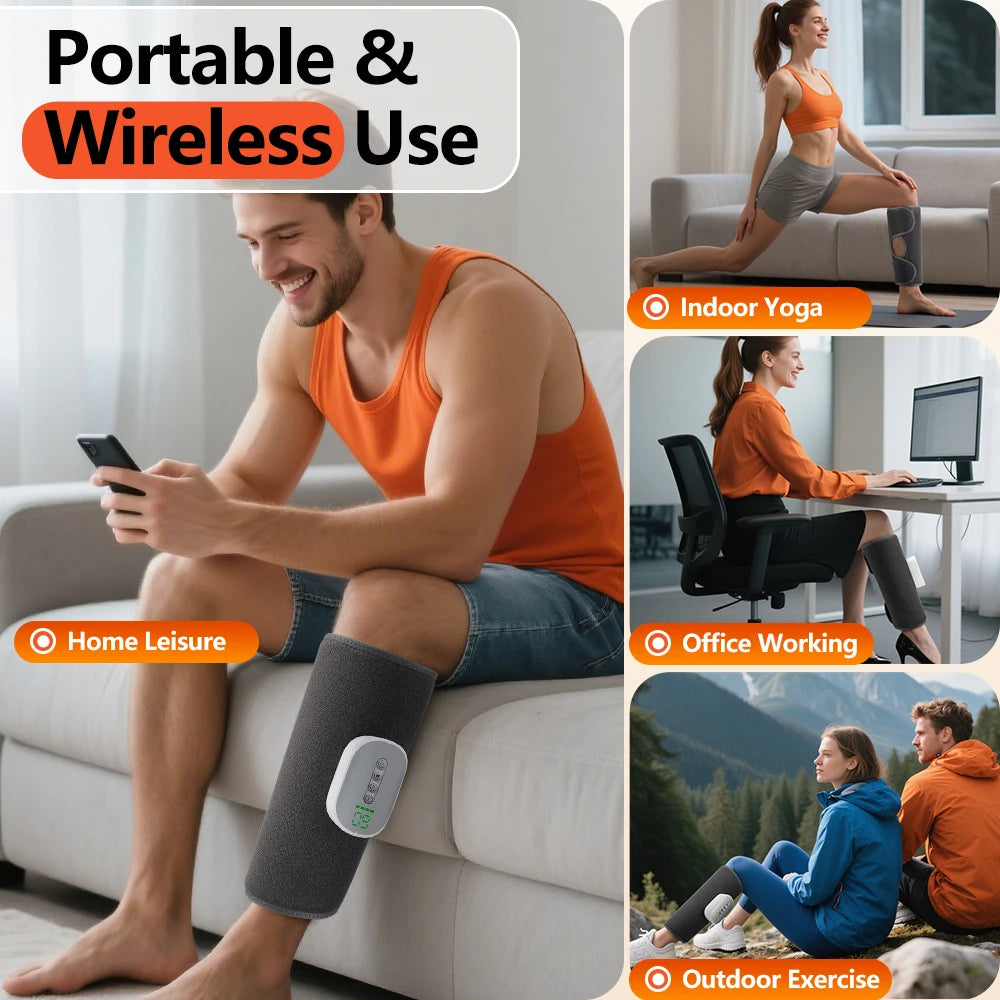 Wireless Heated Air Compression Leg Massager