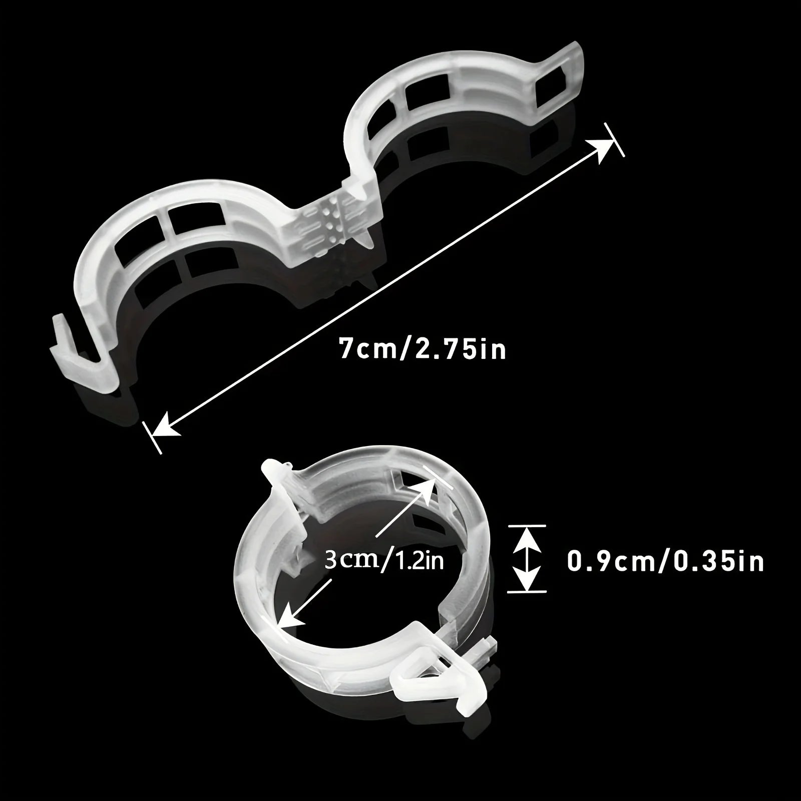100pcs Plant Support Clips Reusable Garden Vine Trellis Brackets - 12