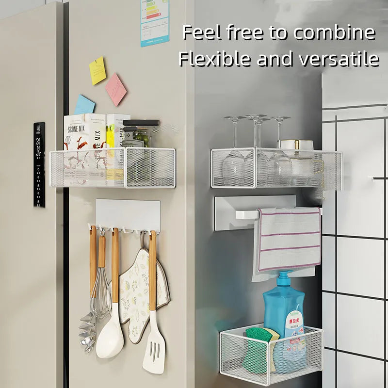 Magnetic Refrigerator Storage Basket for Kitchen Organization - 5