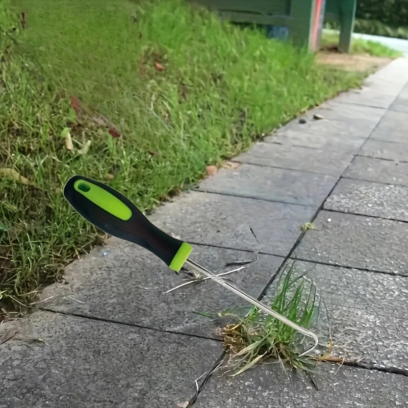 Heavy-Duty Stainless Steel Paving Weed and Moss Remover Hook - 1