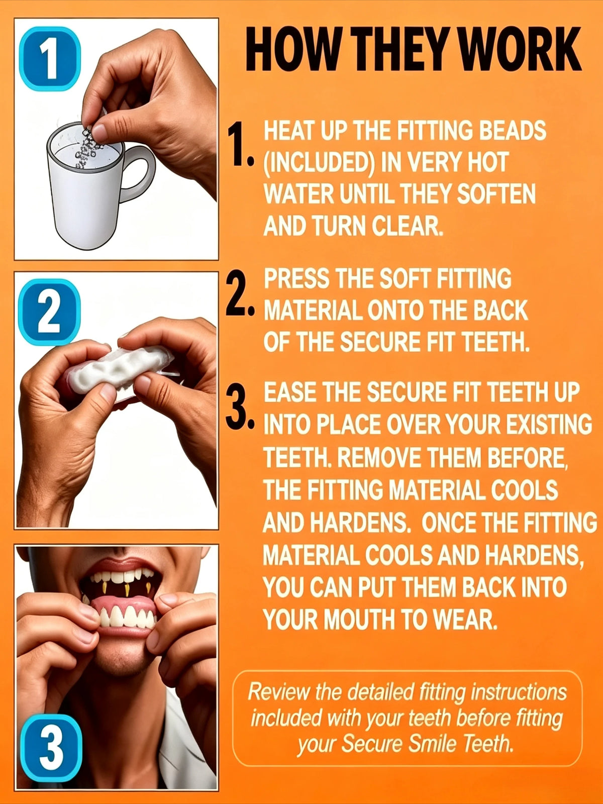 Comfortable Silicone Denture Set for Natural Smile