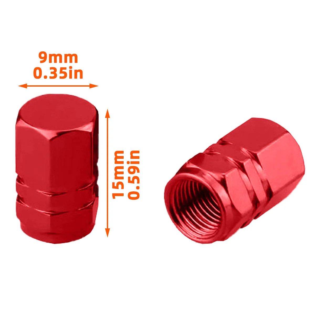 Universal Aluminum Alloy Tire Valve Stem Caps for Vehicles