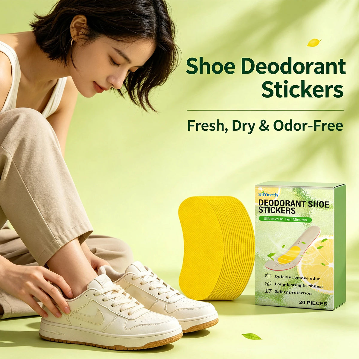 Refreshing Shoe Deodorizer Patches for Odor and Moisture Control