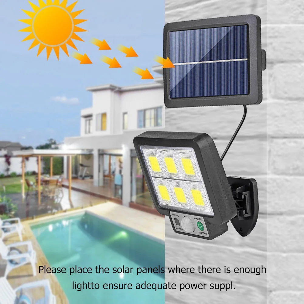 Waterproof Solar Motion Sensor Wall Light with Remote Control
