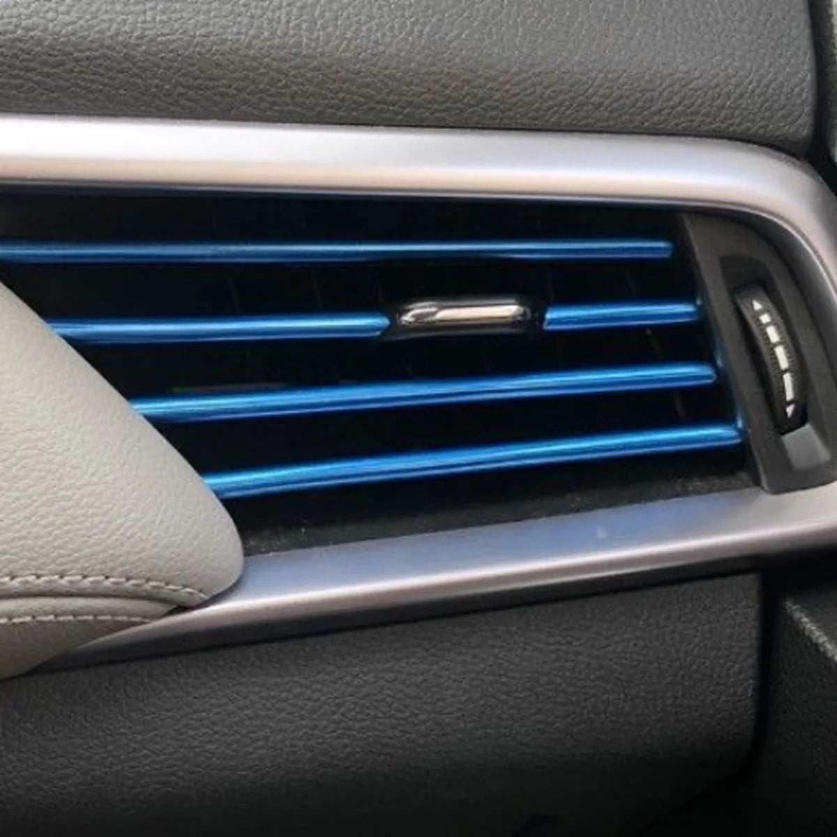 10pcs Car Interior Air Vent Trim Strip Universal AC Outlet Decoration - 10