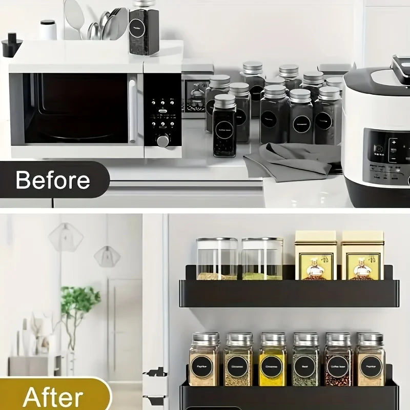Magnetic Refrigerator Side Storage Rack for Kitchen and Laundry - 13