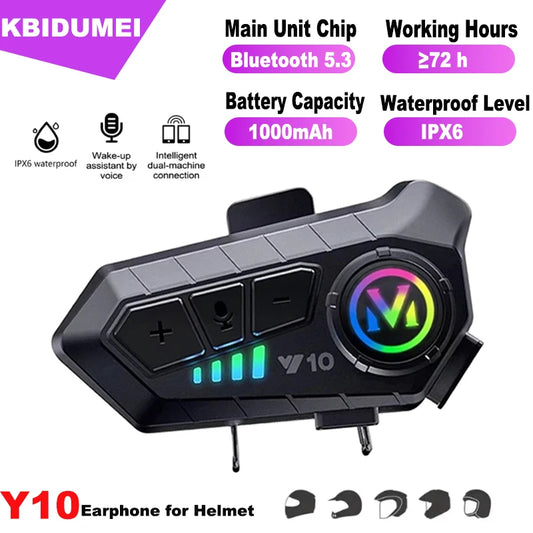 Wireless Bluetooth Motorcycle Helmet Headset with Noise Reduction