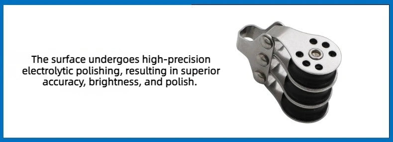 Stainless Steel Locking Pulley for Marine and Outdoor Rope Applications