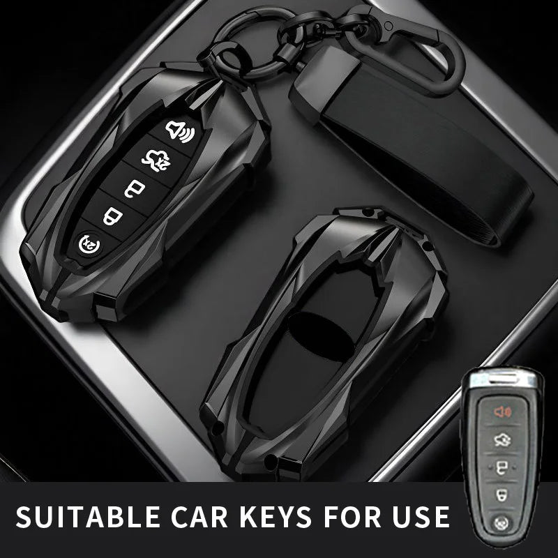 Protective Metal Car Key Fob Case Cover for Ford - 6