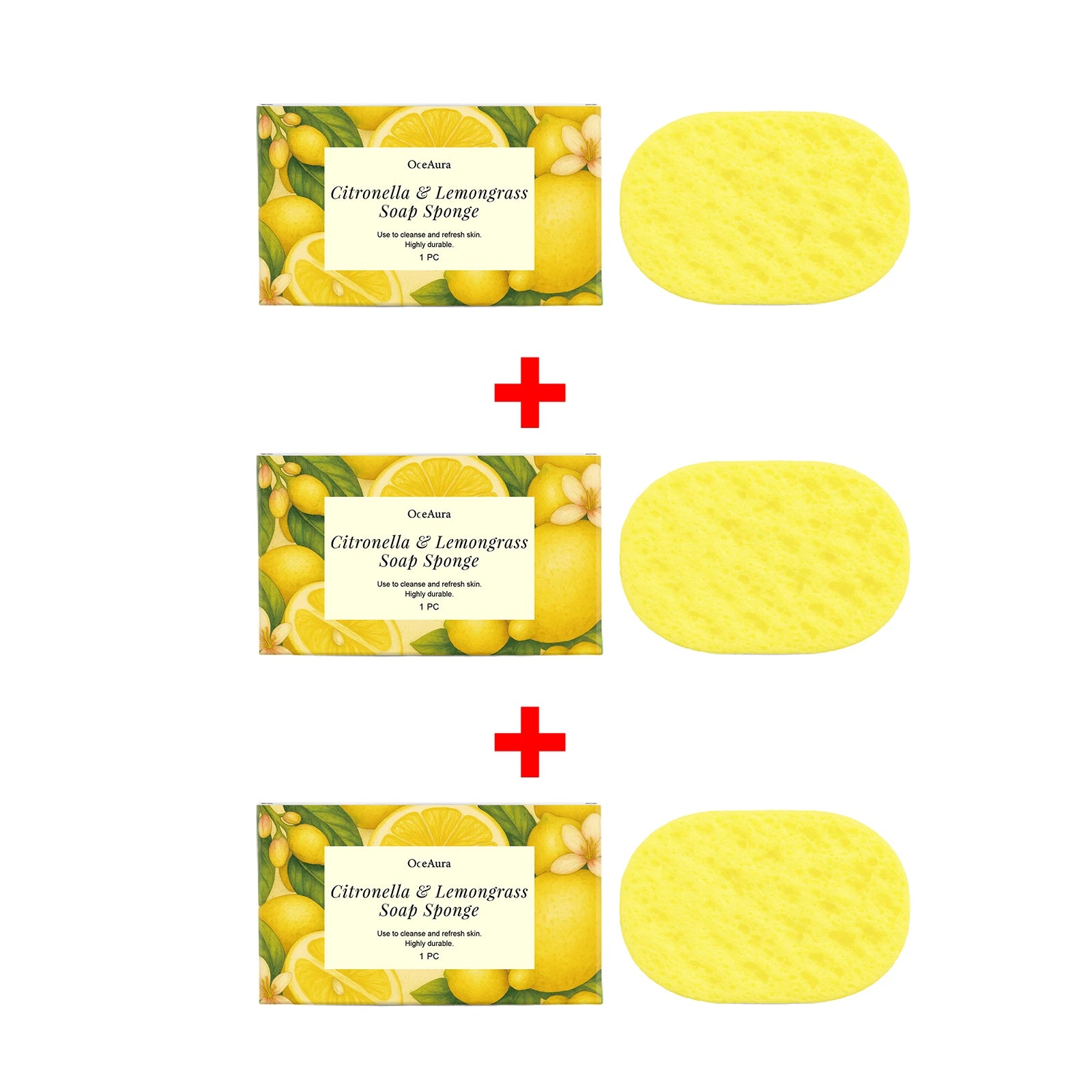 Exfoliating Lemongrass Bath Sponge for Daily Body Cleansing - 13