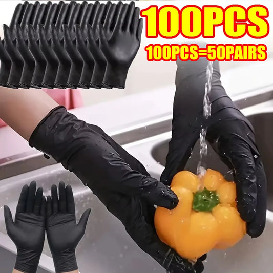 Heavy-Duty Black Nitrile Disposable Gloves for Cleaning and Mechanics